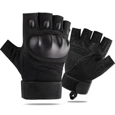 26 X FIORETTO MENS BREATHABLE PADDED FINGERLESS MOTORCYCLE GLOVES HALF FINGER GLOVES FOR CYCLING HIKING CLIMBING OUTDOOR SPORTS - TOTAL RRP £195: LOCATION - G RACK