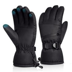 8 X ATERCEL SKI GLOVES -30°F WATERPROOF THERMAL GLOVES, WARM TOUCH SCREEN WINTER GLOVES FOR MEN - TOTAL RRP £108: LOCATION - G RACK