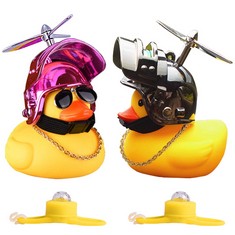 27 X BECHOICEN CAR DUCK DECORATION DASHBOARD YELLOW RUBBER DUCK FOR CAR DUCKS TOY CAR ORNAMENTS CUTE COOL DUCK WITH LIGHT, BLACK+RED  - TOTAL RRP £202: LOCATION - G RACK