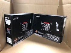 2 X MSI B550-A PRO MOTHERBOARD ATX - SUPPORTS AMD RYZEN 3RD GEN PROCESSORS, AM4, DDR4 BOOST (4400 MHZ/OC), 1 X PCIE 4.0/3.0 X16, 1 X PCIE 3.0/3.0 X16, 1 X M.2 GEN4 X4, 1 X M.2 GEN3 X4, HDMI, GIGABIT