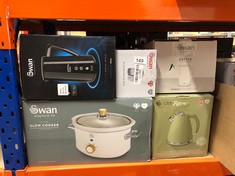 QUANTITY OF ITEMS TO INCLUDE SWAN SK14650BLKN ALEXA SMART KETTLE, LED TOUCH DISPLAY, KEEP WARM FUNCTION, STAINLESS STEEL INSULATED, 1.5L, 1800W, BLACK: LOCATION - A