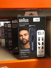QUANTITY OF ITEMS TO INCLUDE BRAUN ALL-IN-ONE STYLE KIT SERIES 7 MGK 7410, 10-IN-1 KIT FOR BEARD TRIMMER, HAIR, MANSCAPING: LOCATION - A