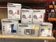 QUANTITY OF ITEMS TO INCLUDE BREVILLE BLEND ACTIVE PERSONAL BLENDER & SMOOTHIE MAKER | 350W | 2 PORTABLE BLEND ACTIVE BOTTLES (600ML) | LEAK PROOF LIDS | WHITE & PINK [VBL248]: LOCATION - B