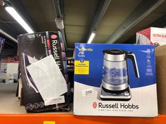 QUANTITY OF ITEMS TO INCLUDE RUSSELL HOBBS ATTENTIV 1.7L ELECTRIC CORDLESS GLASS KETTLE WITH REMOVABLE INFUSER BASKET - (VARIABLE TEMPERATURE (40°C-100°C), KEEP WARM FUNCTION, SLEEP TIMER FUNCTION, T