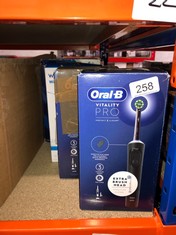 QUANTITY OF ITEMS TO INCLUDE ORAL-B VITALITY PRO ELECTRIC TOOTHBRUSHES FOR ADULTS, GIFTS FOR HIM / HER, 1 HANDLE, 2 TOOTHBRUSH HEADS, 3 BRUSHING MODES INCLUDING SENSITIVE PLUS, 2 PIN UK PLUG, BLACK: