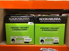 2 X KOOKABURRA UNISEX KOOKABURRA PRO 600F CRICKET HELMET .: LOCATION - B (Please ensure that the helmet you buy meets the relevant safety requirements for your intended use).