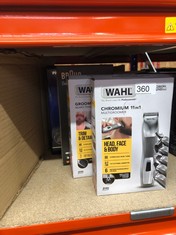 QUANTITY OF ITEMS TO INCLUDE WAHL CHROMIUM 11-IN-1 MULTIGROOMER, GIFTS FOR HIM, EYEBROW CUTTING ABILITY, BODY TRIMMERS, MEN’S BEARD TRIMMER, STUBBLE TRIMMING, BODY SHAVING, FACE GROOMING, FULLY WASHA