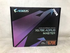 GIGABYTE X670E AORUS MASTER MOTHERBOARD - SUPPORTS AMD RYZEN 8000 SERIES AM5 CPUS, 16*+2+2 PHASES DIGITAL VRM, UP TO 8000 MHZ DDR5 (OC), 2XPCI E 5.0 + 2XPCI E 4.0 M.2, WIFI 6E, 2.5GBE LAN, USB 3.2 GE
