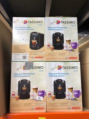 4 X TASSIMO BY BOSCH SUNY 'SPECIAL EDITION' TAS3102GB COFFEE MACHINE,1300 WATT, 0.8 LITRE - BLACK.: LOCATION - A