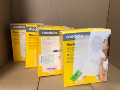 4 X MEDELA HARMONY MANUAL BREAST PUMP - COMPACT SWISS DESIGN FEATURING PERSONALFIT FLEX SHIELDS AND MEDELA 2-PHASE EXPRESSION TECHNOLOGY: LOCATION - E RACK