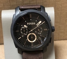 FOSSIL MEN'S CHRONOGRAPH QUARTZ WATCH WITH LEATHER STRAP FS4656IE.:: LOCATION - F RACK