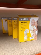 QUANTITY OF ITEMS TO INCLUDE MEDELA HARMONY MANUAL BREAST PUMP - COMPACT SWISS DESIGN FEATURING PERSONALFIT FLEX SHIELDS AND MEDELA 2-PHASE EXPRESSION TECHNOLOGY: LOCATION - F RACK