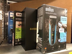 QUANTITY OF ITEMS TO INCLUDE BRAUN SERIES 3 PROSKIN 3040S ELECTRIC SHAVER AND PRECISION TRIMMER, PACK OF 1, RATED WHICH GREAT VALUE: LOCATION - G RACK