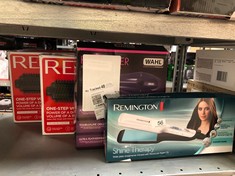 QUANTITY OF ITEMS TO INCLUDE REMINGTON SHINE THERAPY WIDE (45MM) FLOATING PLATE HAIR STRAIGHTENER WITH ADVANCED CERAMIC COATING INFUSED WITH MOROCCAN ARGAN OIL FOR SLEEK & SMOOTH GLIDE, 9 SETTINGS 15