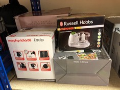 QUANTITY OF ITEMS TO INCLUDE RUSSELL HOBBS FOOD COLLECTION ELECTRIC MINI CHOPPER, DICES & PUREES FRUIT & VEGETABLES - RECIPES INCLUDED, 500ML, REMOVABLE DISHWASHER-SAFE BOWL, LID & BLADE, SIMPLE ONE-