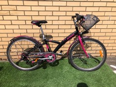 BTWIN GIRLS MOUNTAIN BIKE 14" FRAME 24" WHEELS: LOCATION - MIDDLE FLOOR(COLLECTION OR OPTIONAL DELIVERY AVAILABLE)