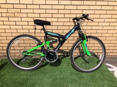 EMMELLE DESCENDER DUAL SUSPENSION MOUNTAIN BIKE 17" FRAME 26" WHEELS: LOCATION - MIDDLE FLOOR(COLLECTION OR OPTIONAL DELIVERY AVAILABLE)