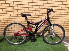 CHALLENGE ORBIT DS DUAL SUSPENSION MOUNTAIN BIKE 19" FRAME 26" WHEELS: LOCATION - MIDDLE FLOOR(COLLECTION OR OPTIONAL DELIVERY AVAILABLE)