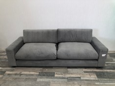JOHN LEWIS GREY FABRIC 2 SEATER SOFA RRP £799:: LOCATION - FRONT FLOOR(COLLECTION OR OPTIONAL DELIVERY AVAILABLE)