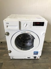 BEKO INTEGRATED WASHING MACHINE MODEL WTIK8411F RRP £379: LOCATION - FRONT FLOOR(COLLECTION OR OPTIONAL DELIVERY AVAILABLE)