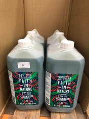 4 X FAITH IN NATURE HAND WASH 5L - COLLECTION ONLY - LOCATION CNC RACK