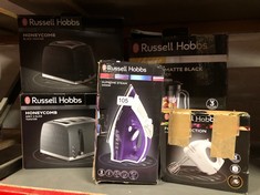 QUANTITY OF ITEMS TO INCLUDE RUSSELL HOBBS SUPREME STEAM IRON, POWERFUL VERTICAL STEAM FUNCTION, NON-STICK STAINLESS STEEL SOLEPLATE, EASY FILL 300ML WATER TANK, 110G STEAM SHOT, 40G CONTINUOUS STEAM