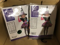 QUANTITY OF ITEMS TO INCLUDE AMSCAN 996994 CHILD GIRLS MISS MATCHED WITCH FANCY DRESS HALLOWEEN COSTUME (3-4 YEARS): LOCATION - A
