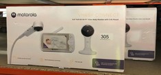 X2 MOTOROLA NURSERY VM65X CONNECT - HALO VIDEO BABY MONITOR WITH CRIB HOLDER - 5 INCH PARENT UNIT AND WIFI APP - FLEXIBLE MAGNETIC CAMERA MOUNT, WHITE: LOCATION - B