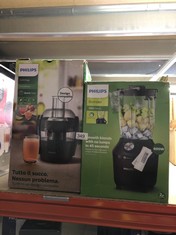 PHILIPS VIVA COLLECTION COMPACT JUICER, 1.5 LITRE, 500 WATT, QUICK CLEAN TECHNOLOGY, DRIP STOP, DISHWASHER SAFE PARTS, SEE-THROUGH PULP CONTAINER, DIRECT SERVE, BLACK (HR1832/01) + PHILIPS 3000 SERIE