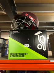 GM CRICKET HELMET + KOOKABURRA CRICKET HELMET & FACEGUARD :: LOCATION - C (Please ensure that the helmet you buy meets the relevant safety requirements for your intended use).