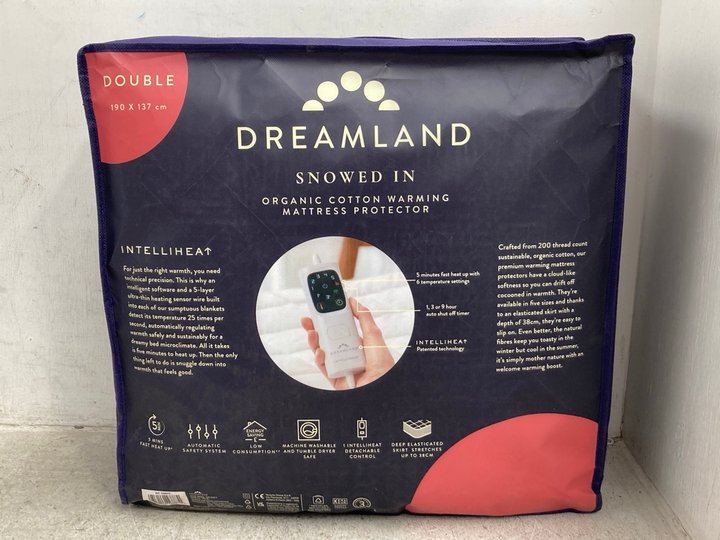 John Pye Auctions 2 X DREAMLAND DOUBLE SNOWED IN ORGANIC COTTON WARMING MATTRESS PROTECTORS