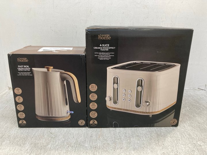 John Pye Auctions HOME FAST BOIL CREAM AND WOOD EFFECT KETTLE