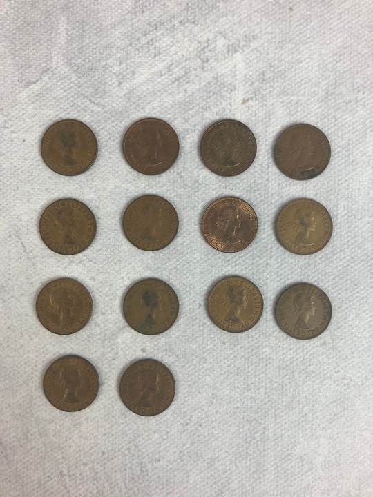 Fourteen Half Penny Coins, years ranging between 1960 - 1967 (VAT Only Payable on Buyers Premium)