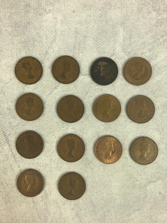 Fourteen Half Penny Coins, years ranging between 1960 - 1967 (VAT Only Payable on Buyers Premium)