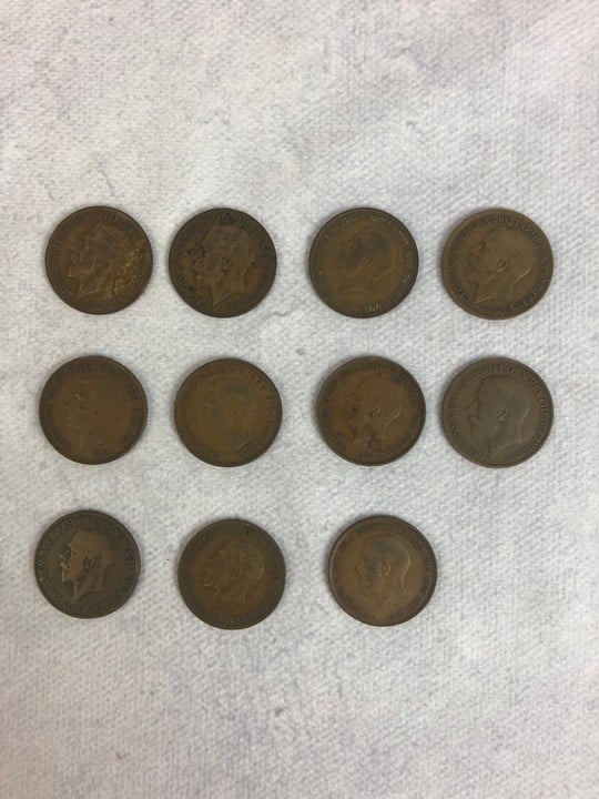 Eleven Penny Coins, years ranging between 1920 - 1938 (VAT Only Payable on Buyers Premium)