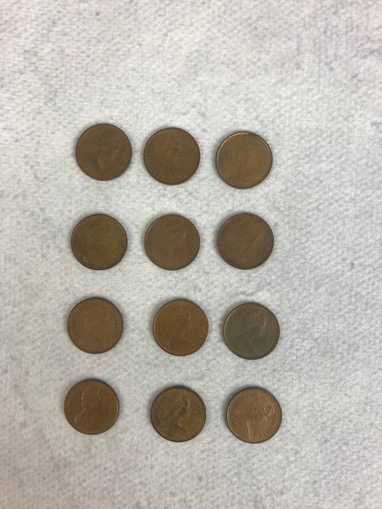 Twelve Half Pence Decimal Coins, years ranging between 1971 - 1979 (VAT Only Payable on Buyers Premium)