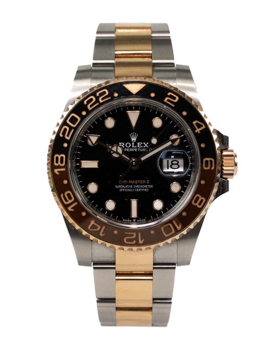 Rolex GMT-Master II "Rootbeer" Ref: 126711 Automatic Watch. 40mm Stainless Steel Case with 18ct Rose Gold Bi-Directional "Rootbeer" Bezel, Black Dial and Stainless Steel & 18ct Rose Gold Oyster Brace