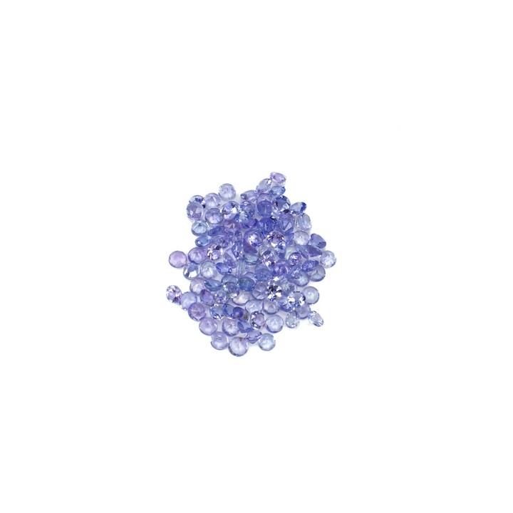 5.69ct Tanzanite Faceted Round-cut Parcel of Gemstones, 2.25mm