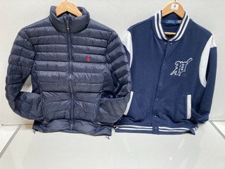 A RALPH LAUREN TERRA HYBRID IN NAVY, SIZE M RRP £305, TOGETHER WITH A RALPH LAUREN POLO BASEBALL JACKET IN NAVY AND WHITE RRP £165