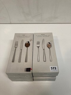 6 X EDGE 18 PIECE CUTLERY SET 6 PLACE SETTINGS