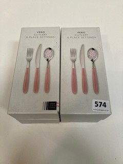 4 X VERO CUTLERY 6 PLACE SETTINGS