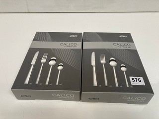 2 X ELIA CALICO 24 PIECE CUTLERY SET