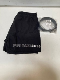 3 X ITEMS TO INCLUDE A PAIR OF BOSS BEACHWEAR SHORTS SIZE XL