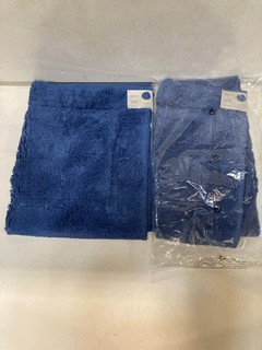 1 X BOX OF ASSORTED ITEMS TO INCLUDE A DEEP PILE BATH MAT ULTRA SOFT BLUE 80X50CM