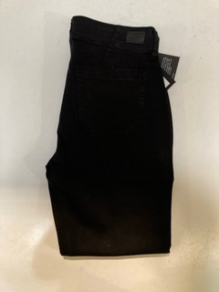 PAIGE MAYSLIE STRAIGHT LEG ANKLE TROUSERS IN BLACK OVERDYE SIZE 27