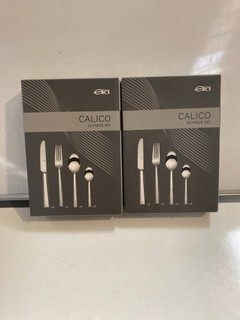 2 X ELIA CALICO 24 PIECE CUTLERY SETS