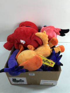 BOX OF ASSORTED TOYS INC. CLIFFORD THE BIG RED DOG PLUSH TOY