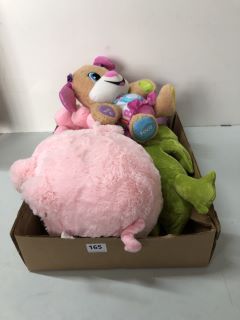 BOX OF ASSORTED PLUSH TOYS