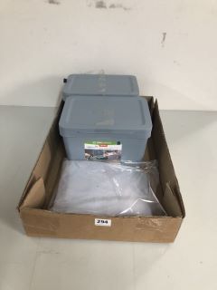 BOX OF ASSORTED ITEMS INC. TATAY 6LITRE STORAGE BOX