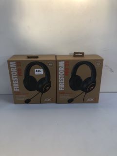 2 X ADX FIRESTORM PRO23 7.1 RGB GAMING HEADSETS